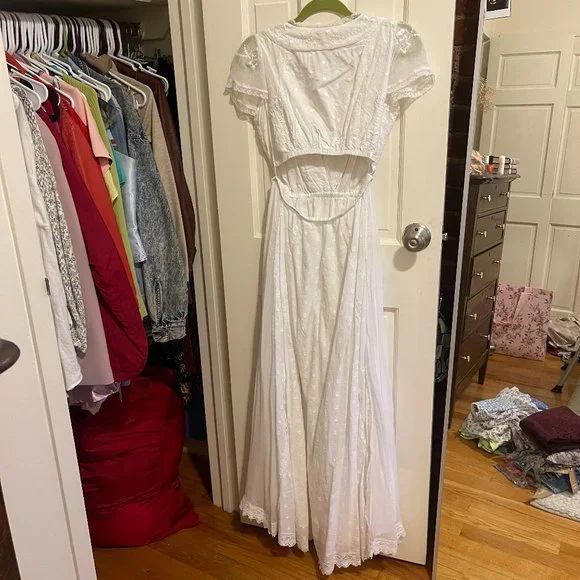 LoveShackFancy NWT White Vania Maxi Dress - Picture 4 of 4